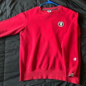 Red Graphic Crewneck Sweatshirt